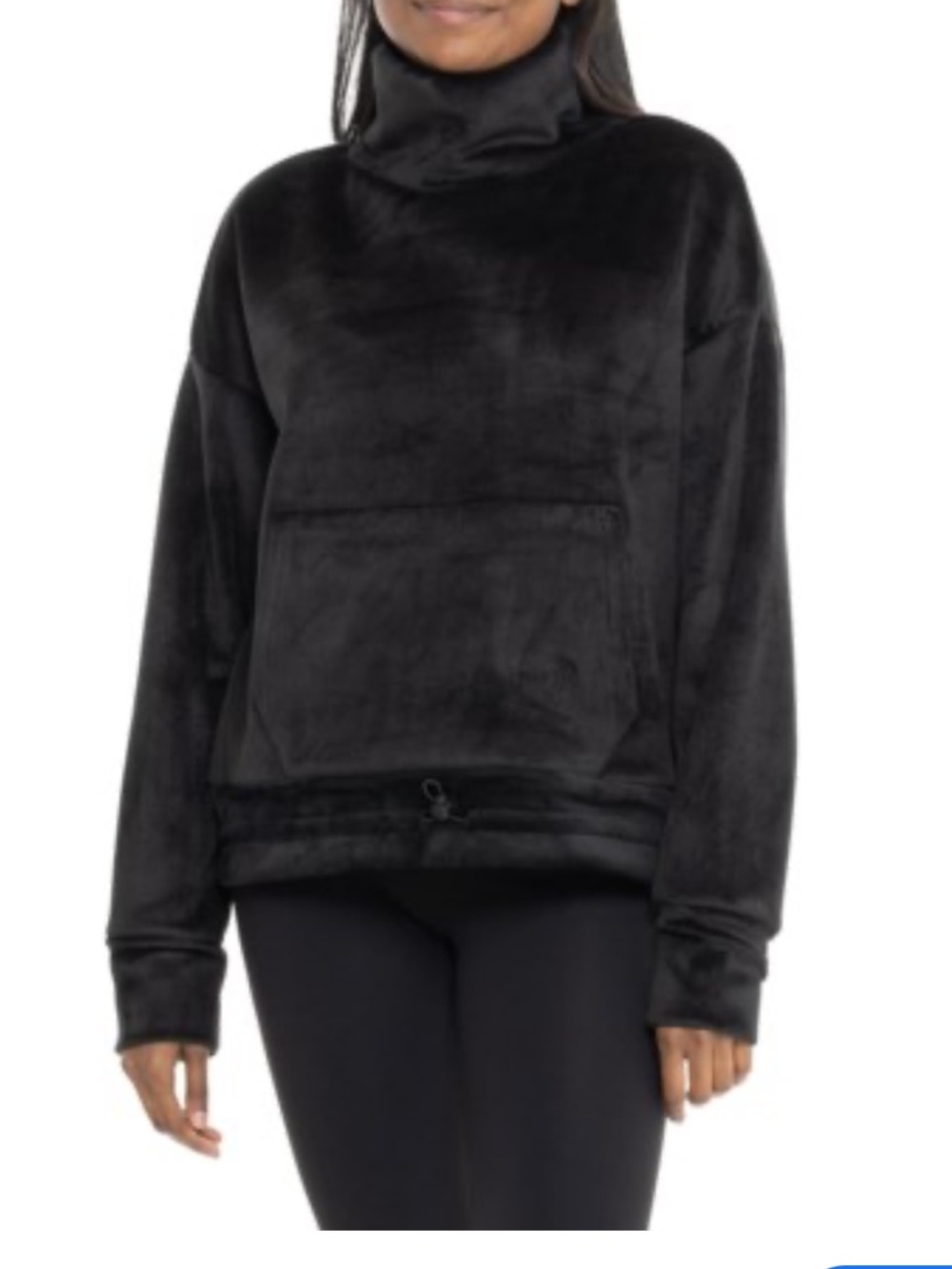 Bench Black Plush Cowl-Neck Pullover